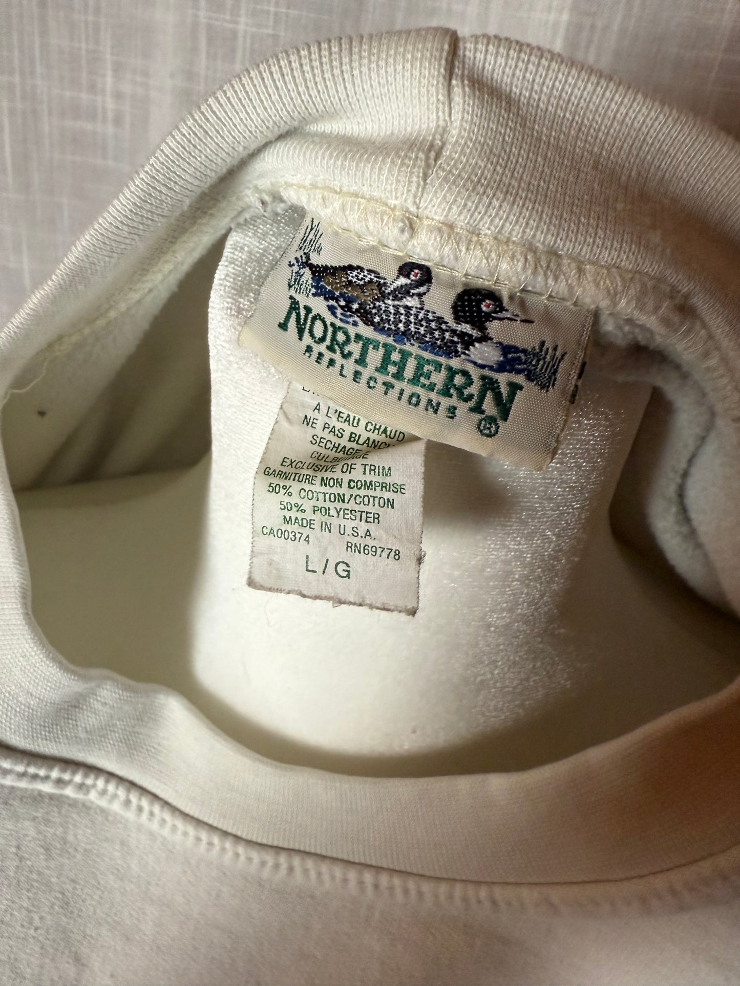 wheelbarrow crew neck L northern reflections