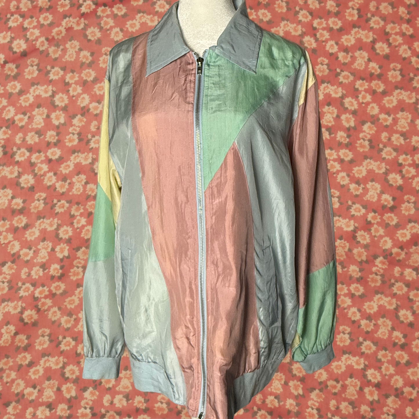 80s colorful windbreaker blair M