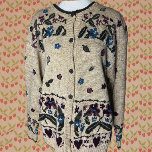 floral nature cardigan northern reflections M