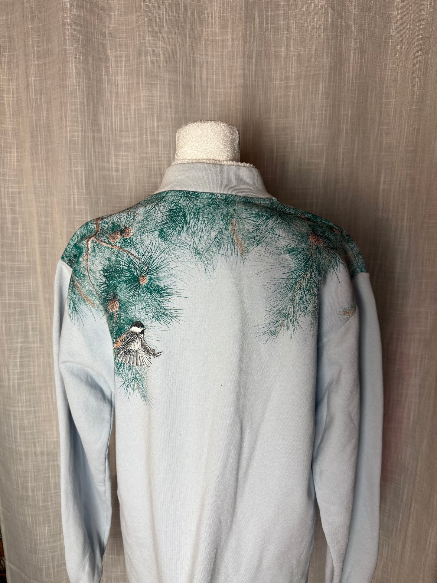 bird cardigan button up sweater