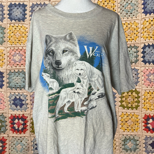 white wolf vintage graphic tee XL