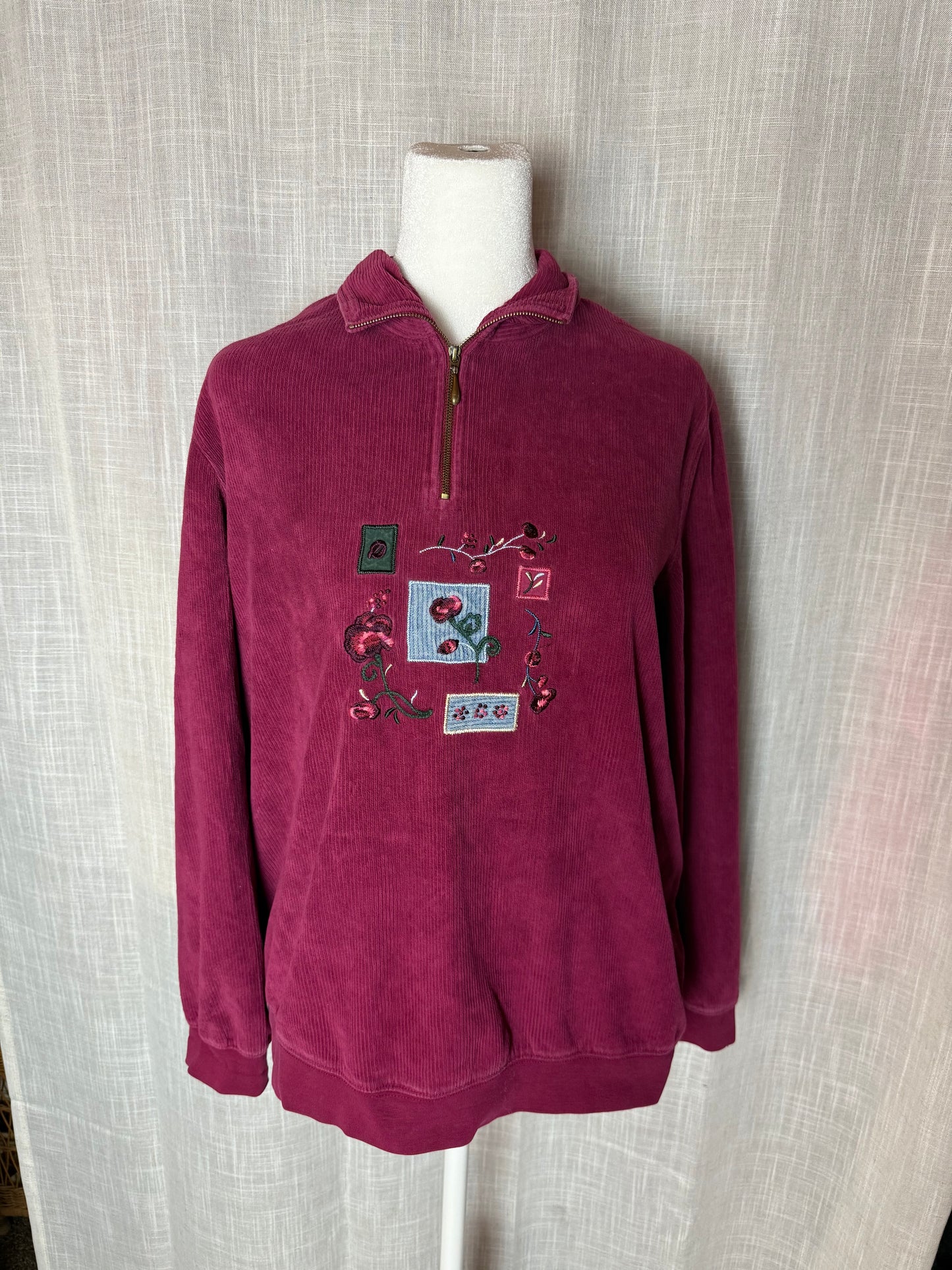 red floral quarter zip koret city blues