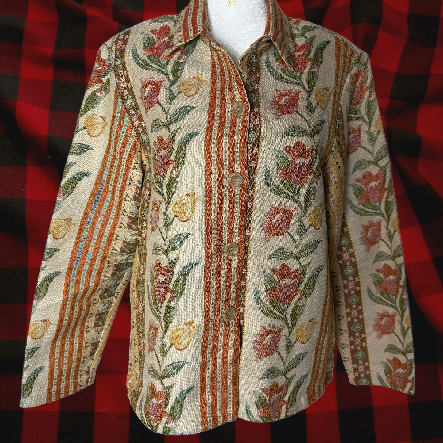 floral jacket M coldwater creek