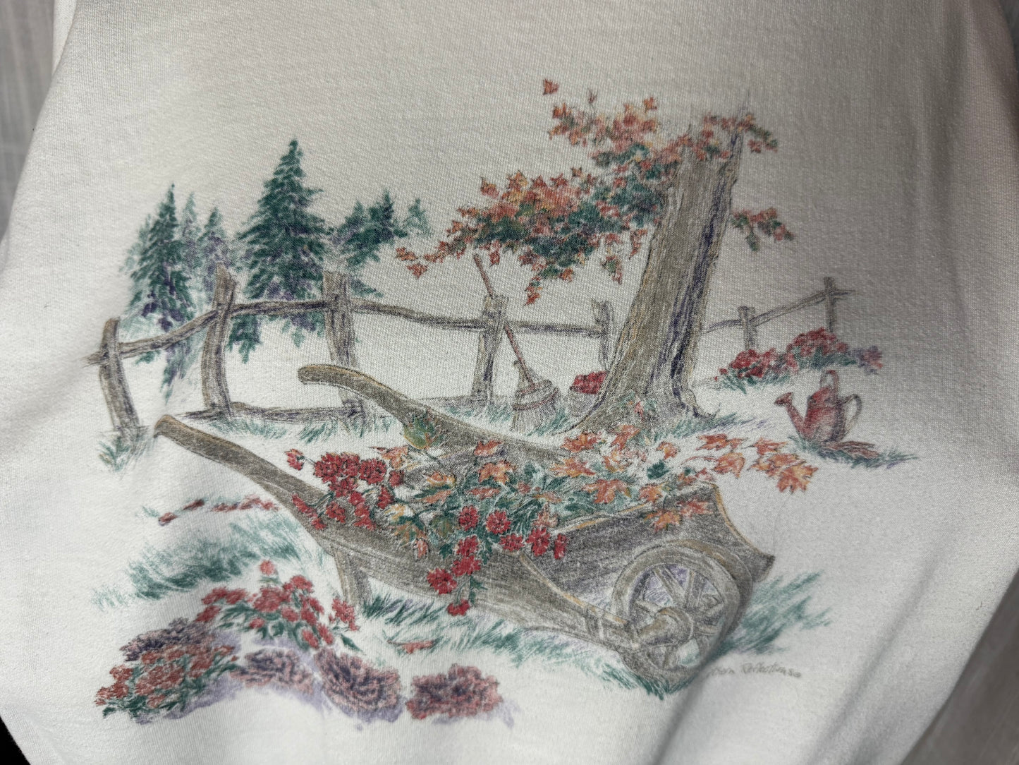 wheelbarrow crew neck L northern reflections