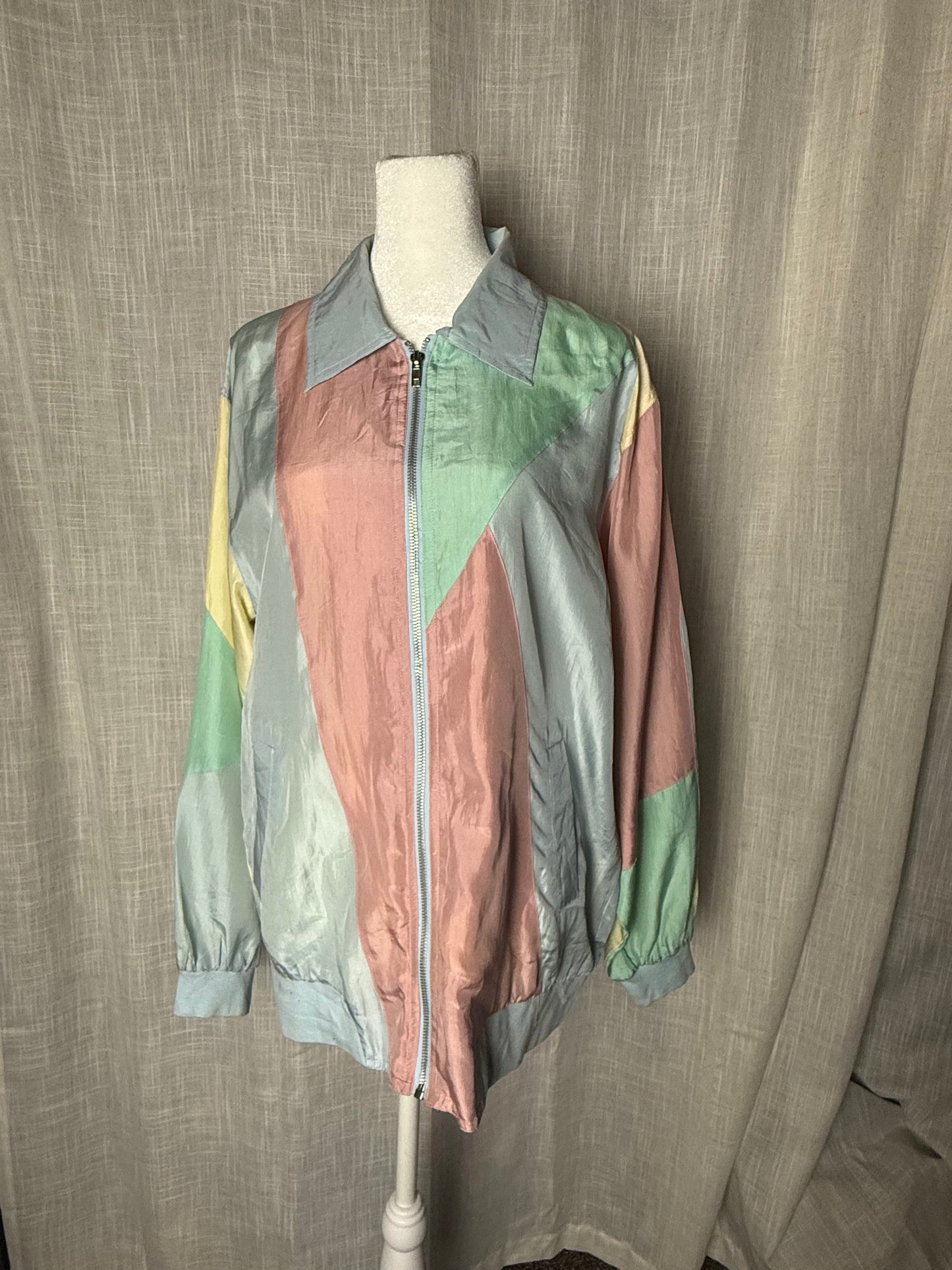 80s colorful windbreaker blair M